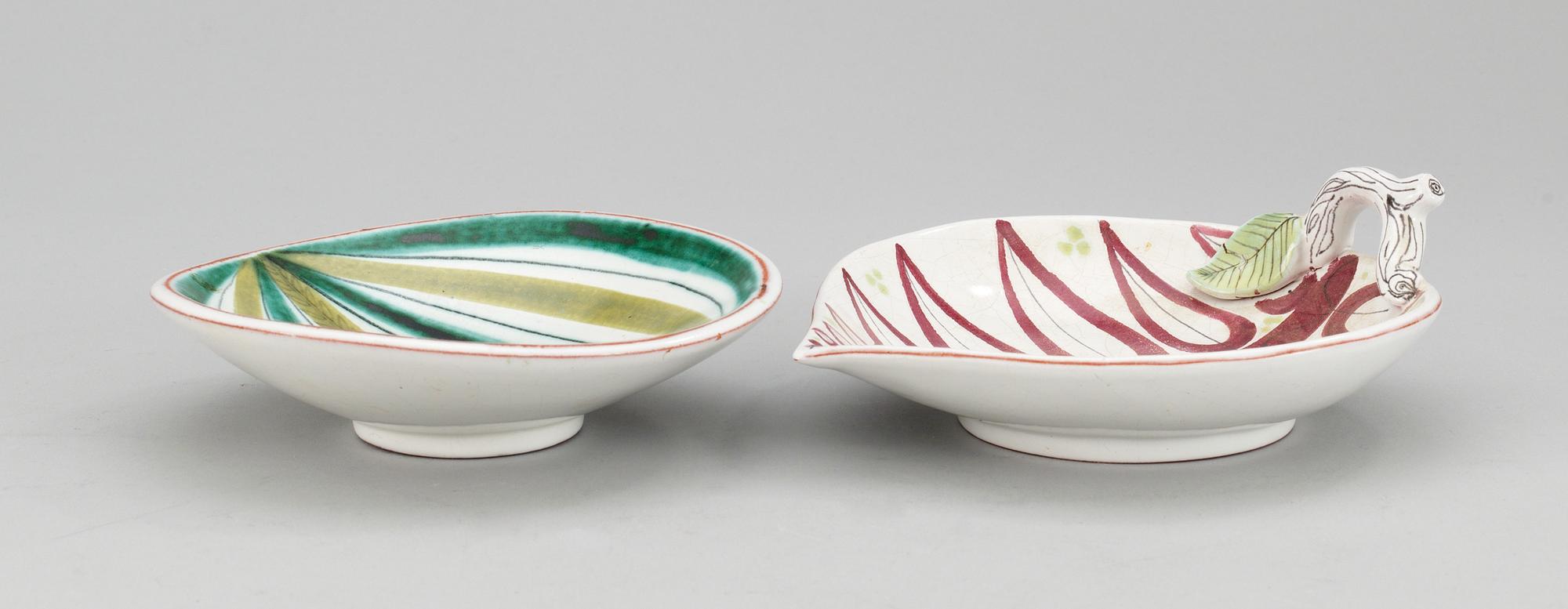 FAT, 2 st, fajans. Stig Lindberg, Gustavsberg.