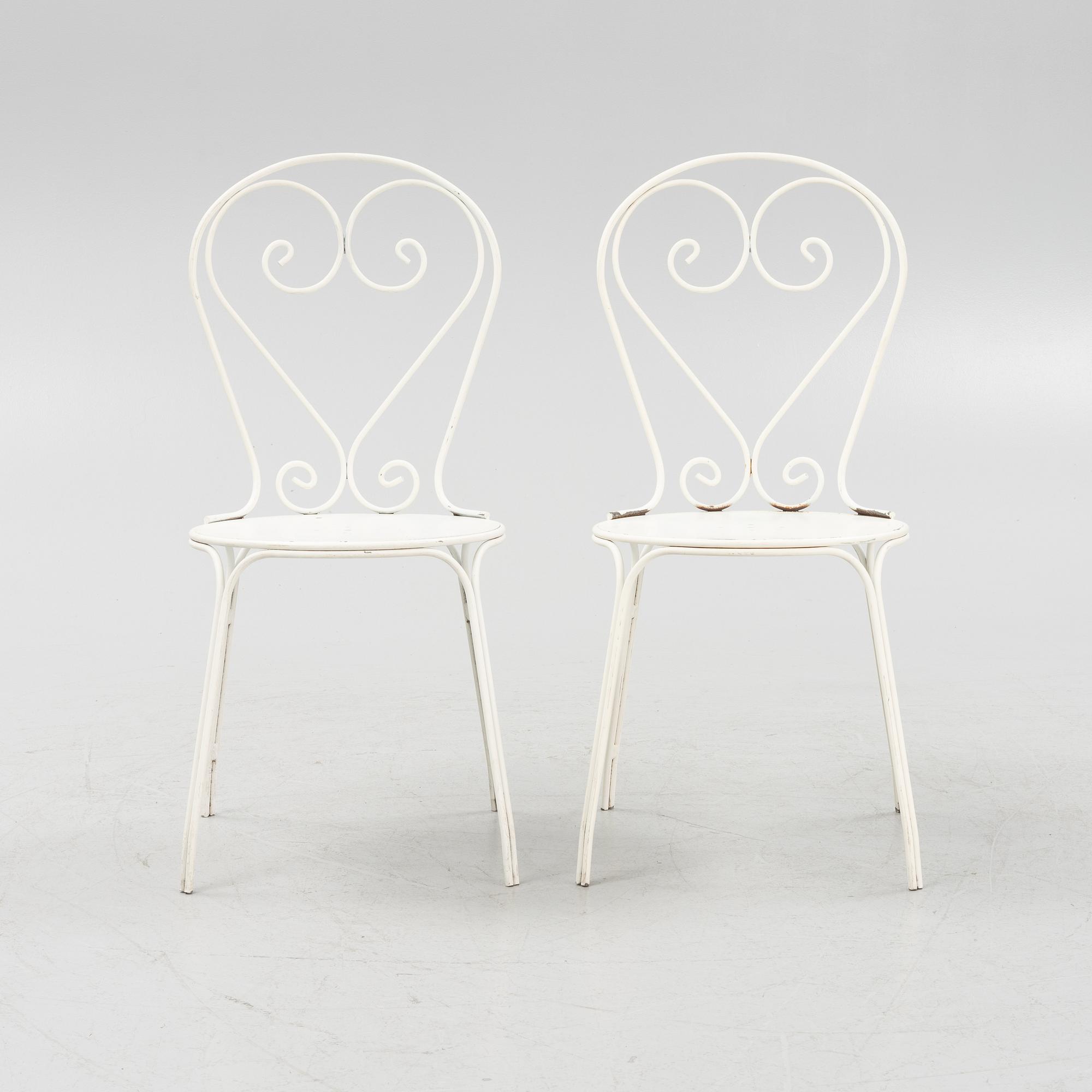 Trädgårdsstolar, 8 st, Byarums bruk, 1900-talets senare del.