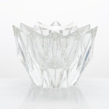 Aimo Okkolin, a Water Lily crystal bowl, signed Aimo Okkolin, Riihimäen Lasi Oy.