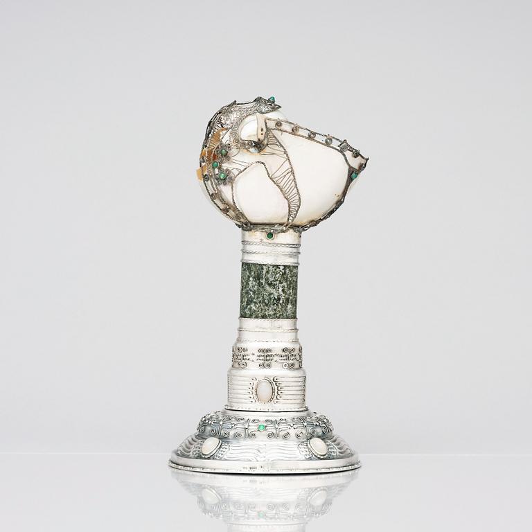 Märta af Ekenstam, a silver Nautilus goblet, Malmö Sweden 1914.