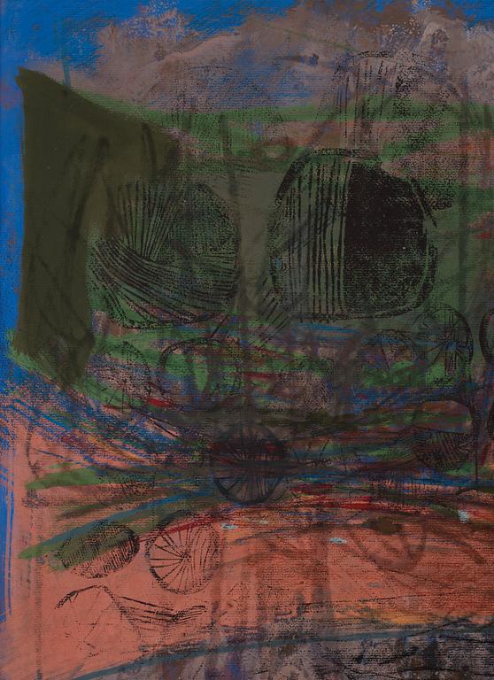 CO Hultén, gouache, signerad och daterad 55-56.