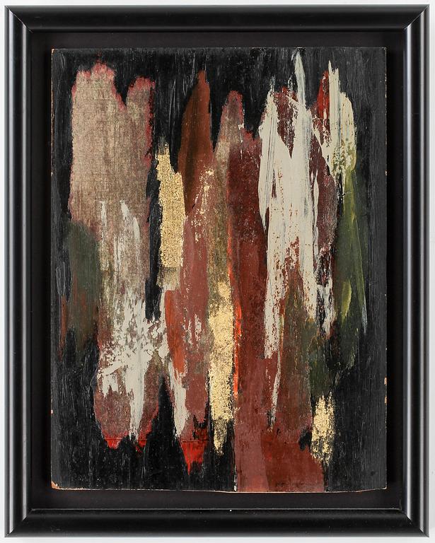 ROLF HANSON, olja samt blandteknik på pannå, monogramsignerad.