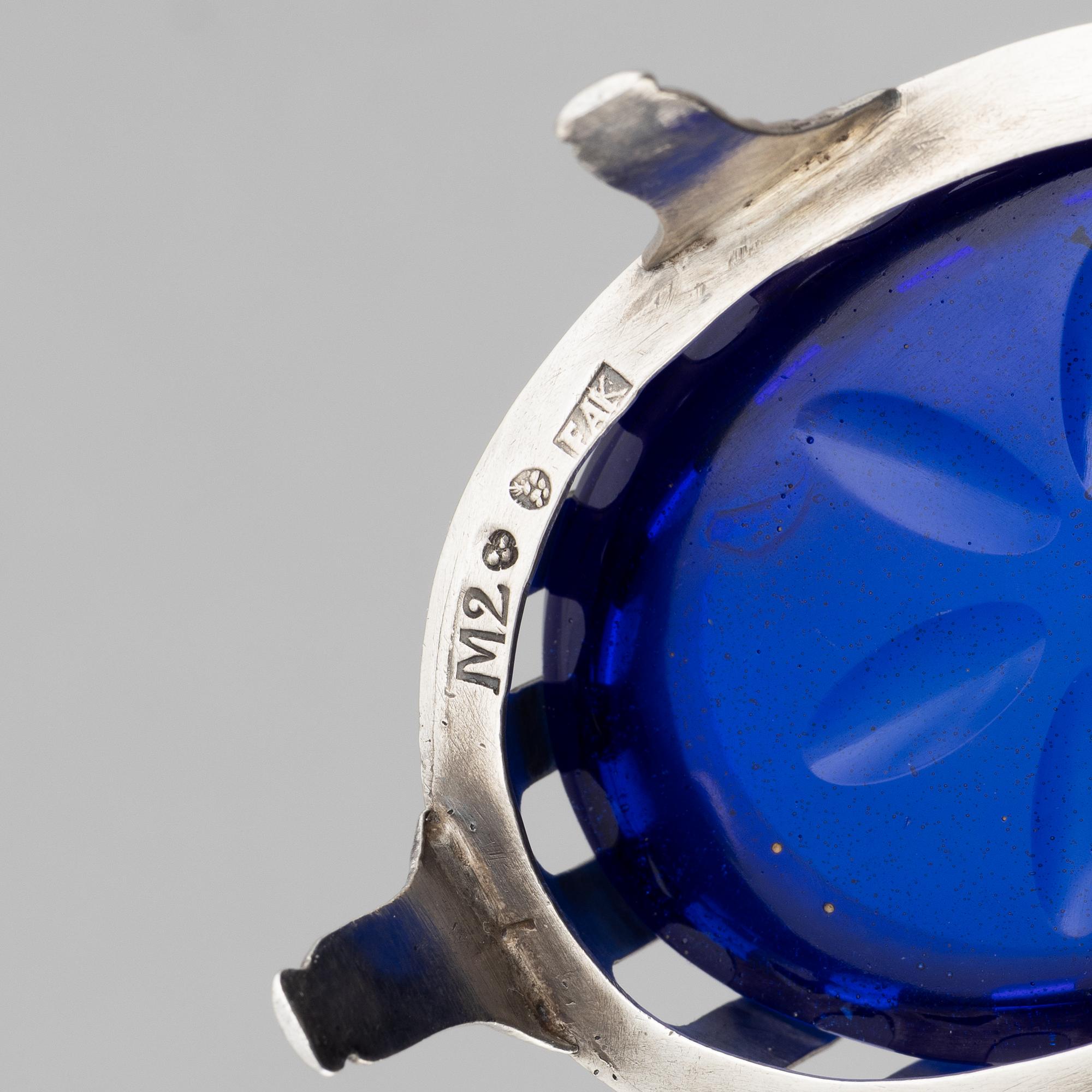 A pair of Swedish late Gustavian salt cellars, Erik Albrecht Körsner, Falun 1794.