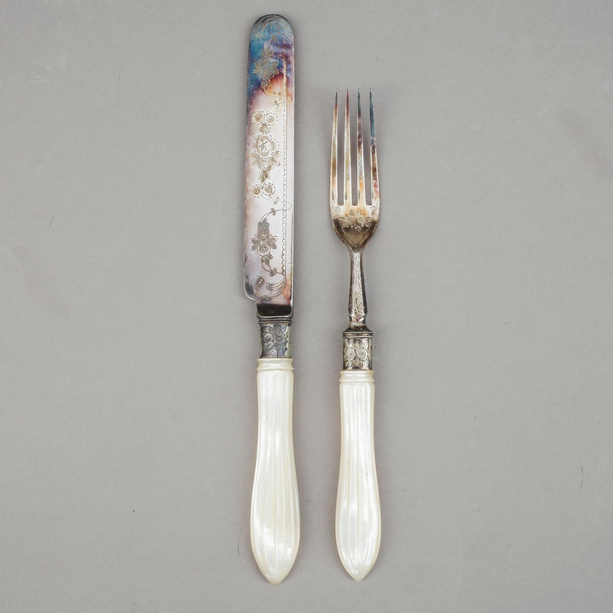 BESTICKSERVIS, i schatull, electroplated, England, 1900-talets första hälft.