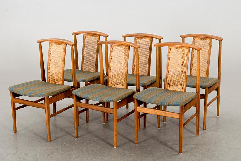 A SET OF 6 FOLKE OHLSSON DINNER CHAIRS, second half of 20th century.