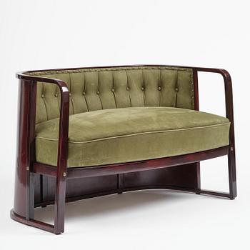 Josef Hoffmann, salongsmöbel, fyra delar, modell 421/428, Jacob & Josef Kohn, Wien, 1900-talets början.