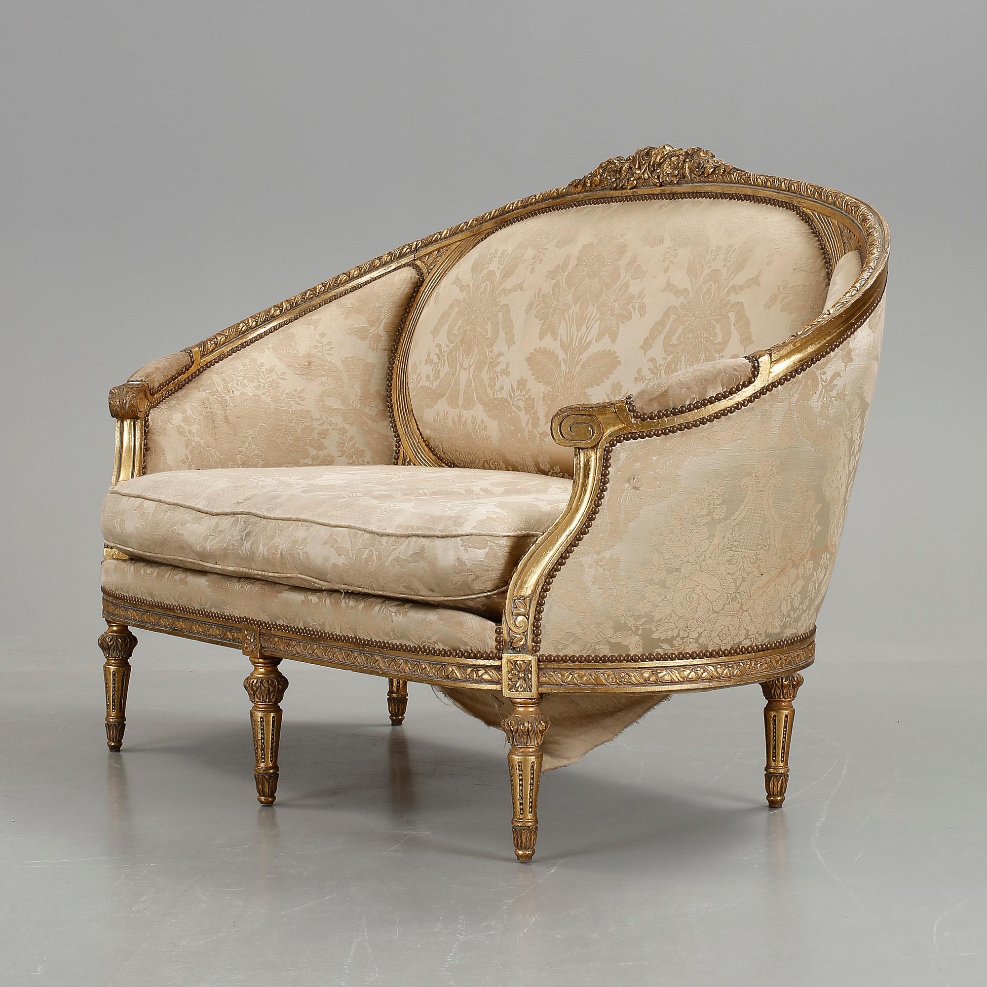 BADKARSSOFFA, Louis XVI-stil, 1900-talets första hälft.