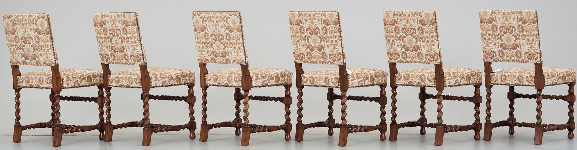 MATSALSGRUPP, 9 delar, barockstil, 1900-talets första hälft/mitt.