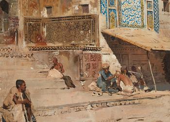 Edwin Lord Weeks, Steps of the Mosque Vazirkham, Lahore.