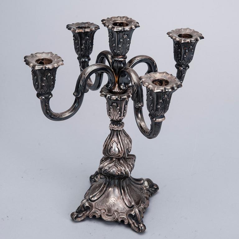 KANDELABER, silver, Auran Kultaseppä Oy, Åbo, 1975.