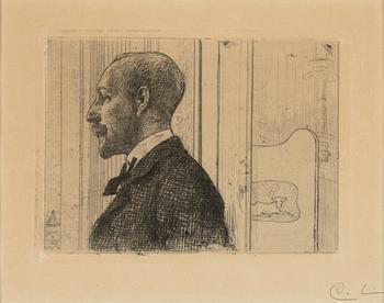 CARL LARSSON, etching, 1906, signed in pencil.