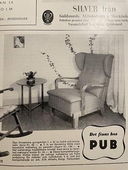 Erik Ahlsén, a Swedish Modern armchair, Kooperativa Förbundet/PUB, 1940's.