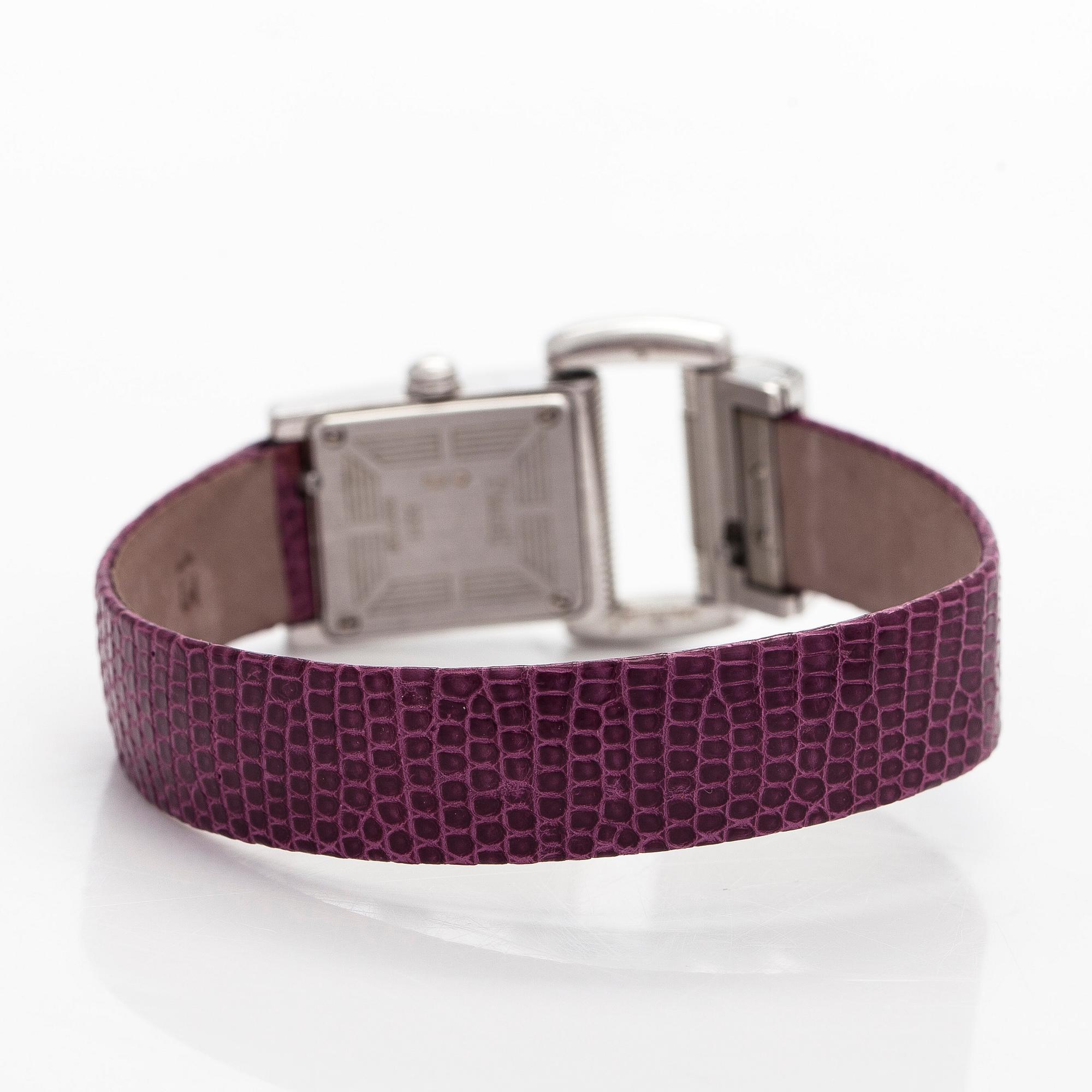 Piaget, wristwatch, Miss Protocole, 25 x 17,5 mm, 18K white gold, quartz, sapphire crystal.