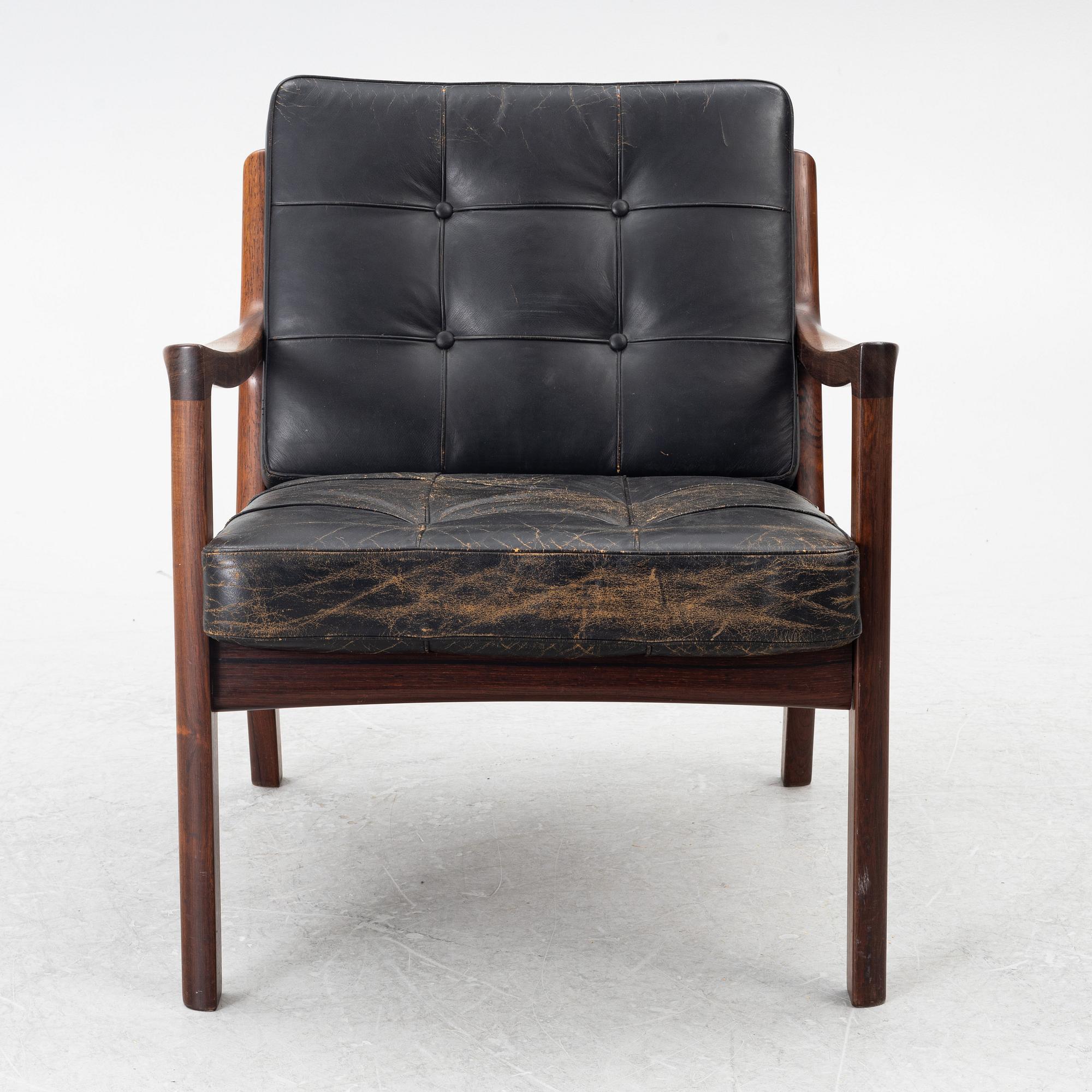 Ole Wanscher, soffa och fåtölj, "Senator", France & Son, Danmark, 1960-tal.