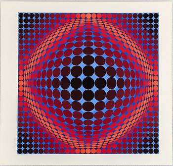 VICTOR VASARELY, färgserigrafier, 6 st, "Louisiana-mappen", signerade Vasarely och numrerade 202/275 med blyerts.