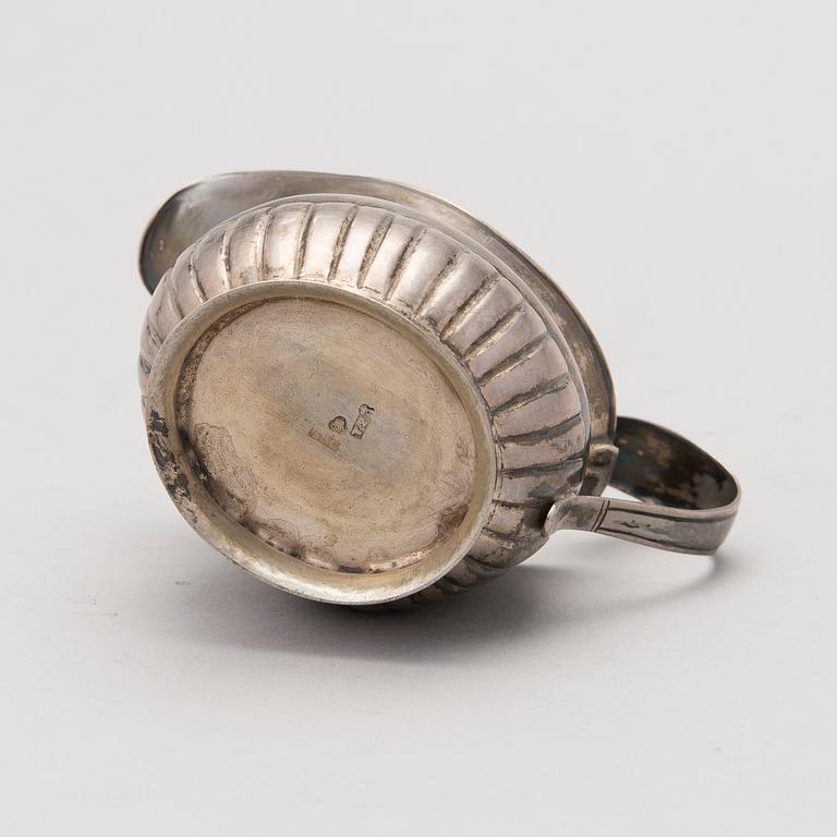 A 19th century silver creamer, mark of Olof Roland Lundgren Finland (1821-1882).