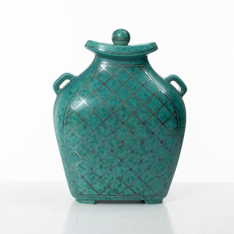 Wilhelm Kåge, a lidded 'Argenta' vase, Gustavsberg.