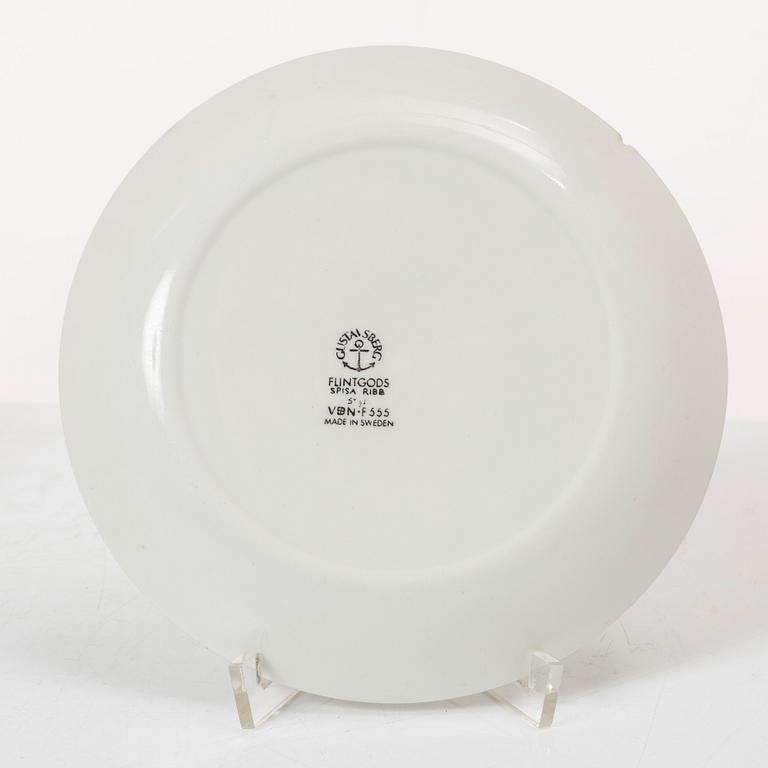 Stig Lindberg, 18 'Spisa Ribb' service pieces, Gustavsberg.