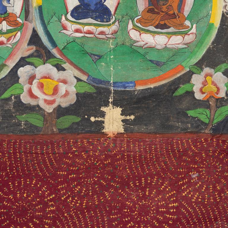 A Southeast Asian Thangka, 20th century.