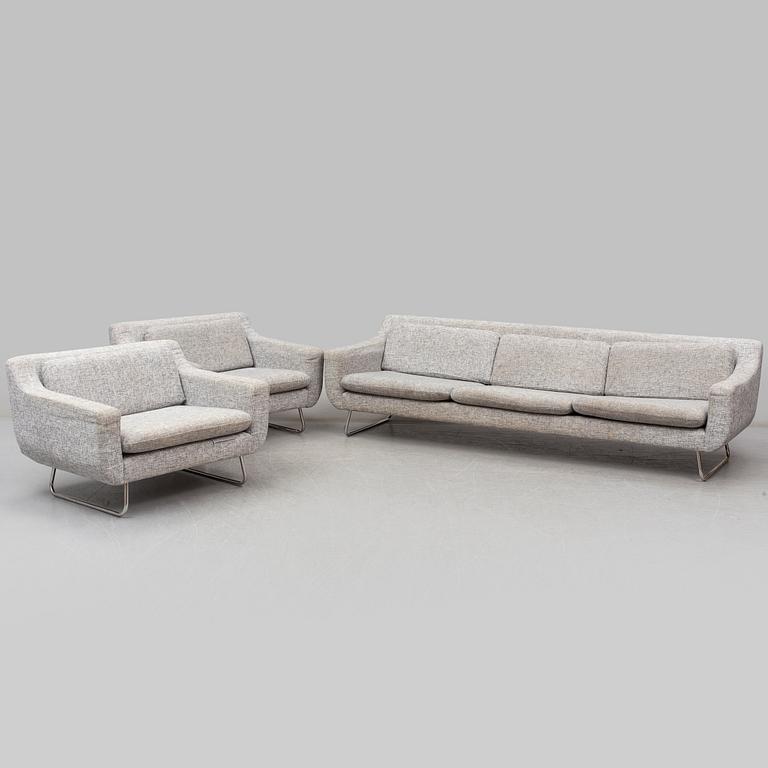 An 'Aspen' sofa with two easy chairs from Content by Terence Conran.