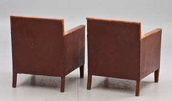 FÅTÖLJER, ett par, 1900-talets första hälft.