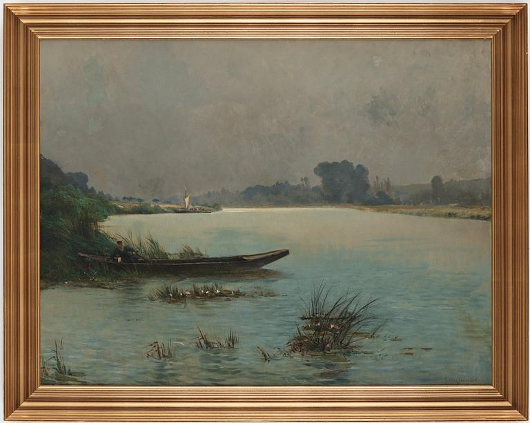 Gustaf (Gustave) Adelswärd, River landscape from France.