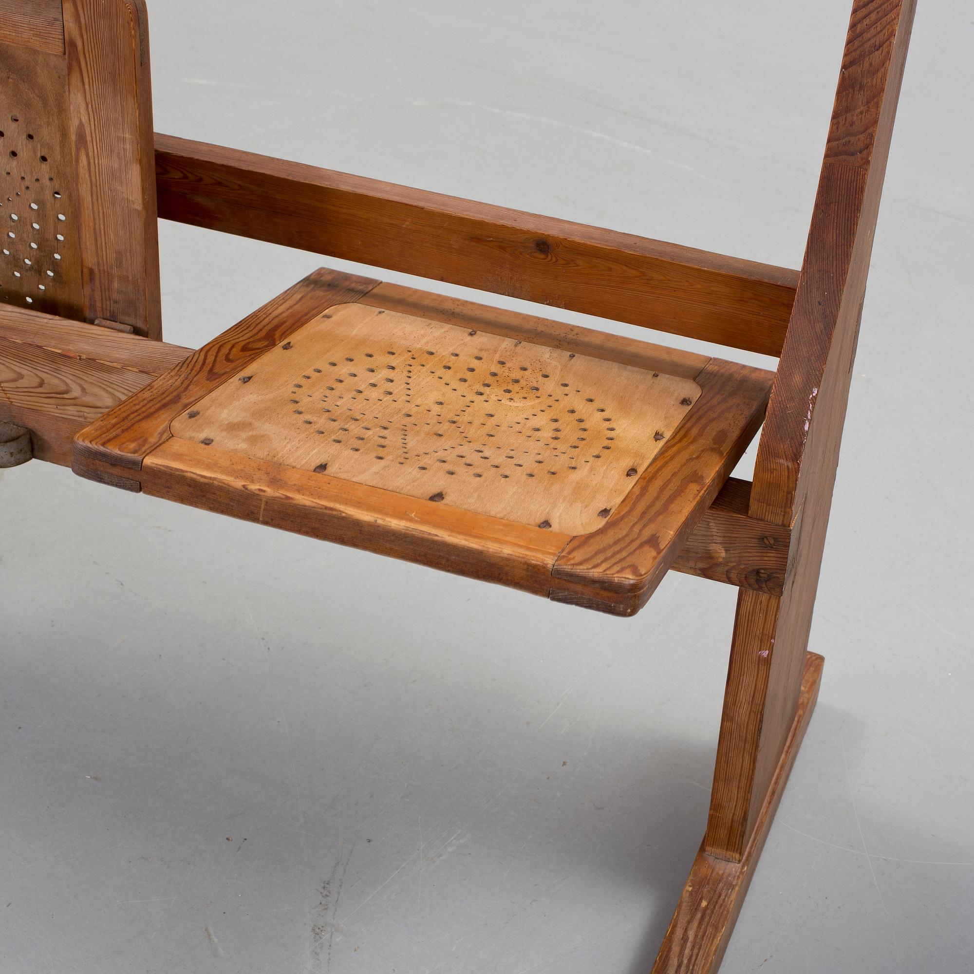 BÄNKRAD, furu, 1900-talets första hälft.