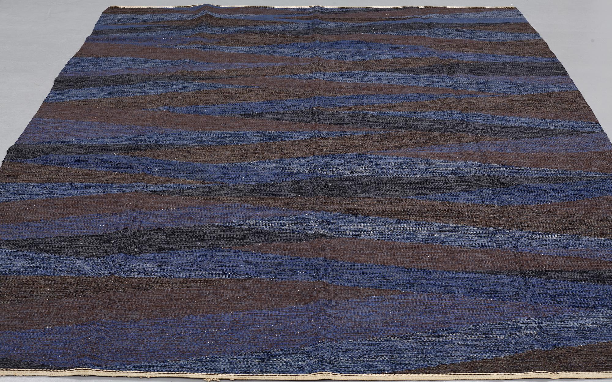 Elsa Gullberg, A CARPET, "Fjärden", flat weave, ca 274,5 x 211 cm, designed by Elsa Gullberg around 1950.