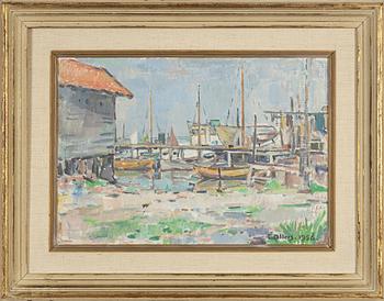 Edvin Ollers, oil on canvas/panel, signed and dated 1956.