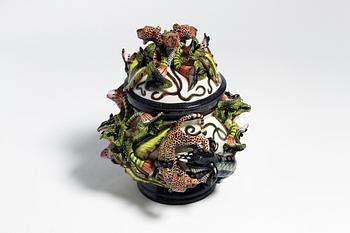 Elephant leopard tureen.