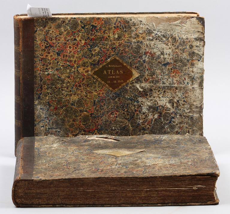 BÖCKER, 2 st. von Schliebens Atlas von Europa nebest den Kloien. Leipzig 1828.