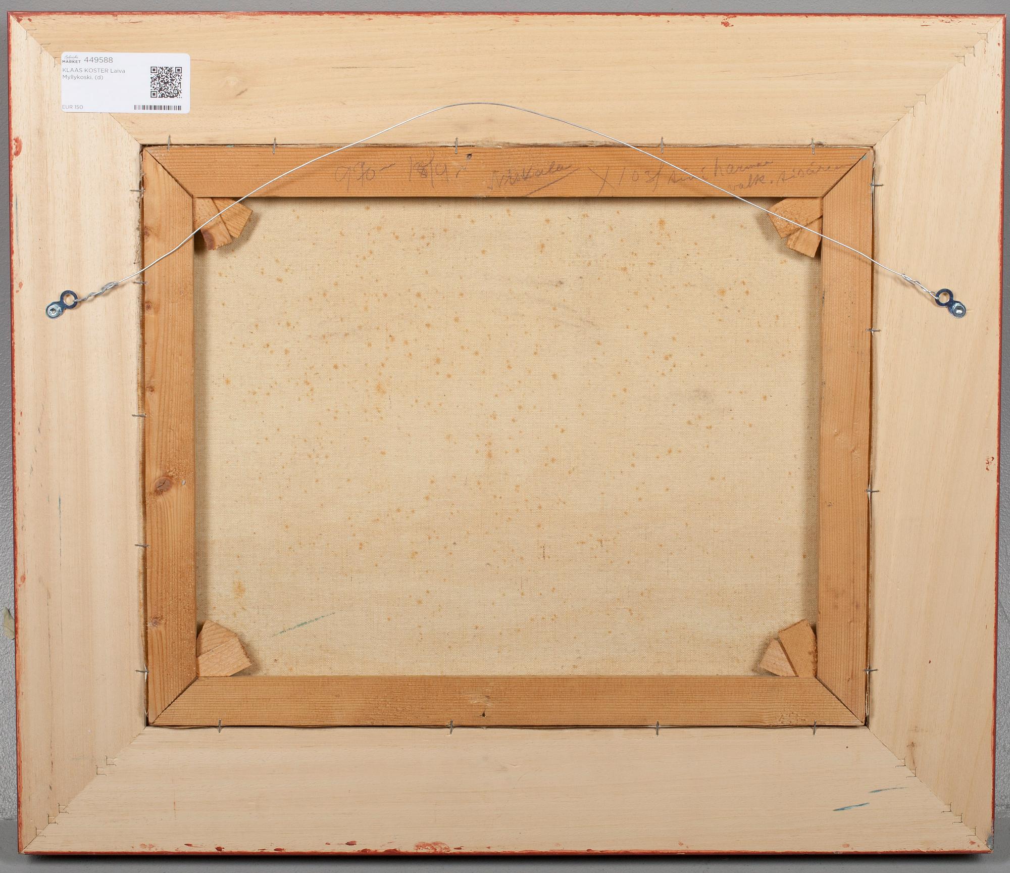 KLAAS KOSTER, olja på duk, signerad Amsterdam Holland.