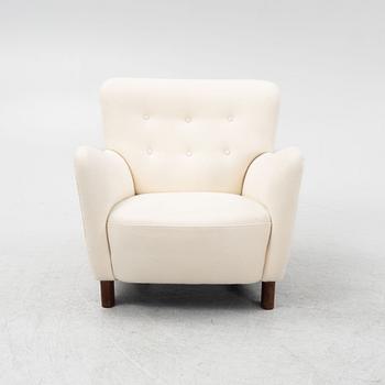 Fritz Hansen, a model '1669' Danish Modern armchair, 1930s/40's.