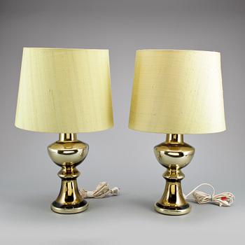 BORDSLAMPOR, ett par, Luxus, etikettmärkta.