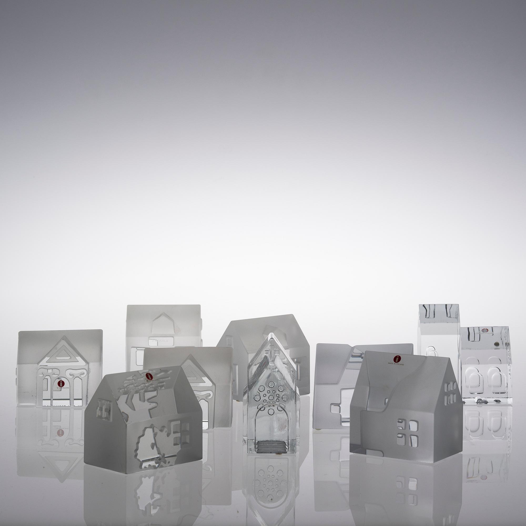 イッタラ village house JORMA VENNOLA JORMA VENNOLA, GLASS SCULPTURES, 7 pcs, 