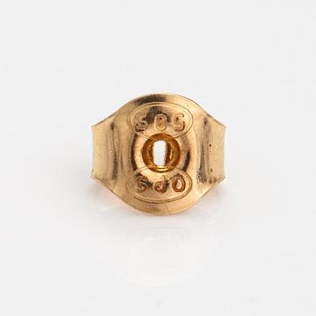 ÖRHÄNGEN, 2 par, 14K guld, diamanter ca 0.40 ct tot. Med certifikat.