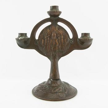 Emy Wahlström candelabrum Jugend Herman Bergman Art Foundry Stockholm early 20th century.