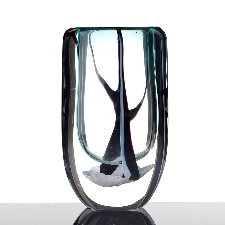 Vicke Lindstrand, a "Winter" glass vase, Kosta, Sweden 1950's.