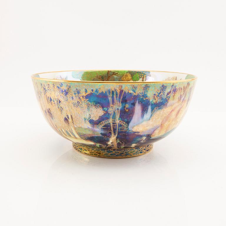 Daisy Makeig-Jones, skål "Fairyland lustre", "z4968", Wedgwood, England 1920-30-tal.