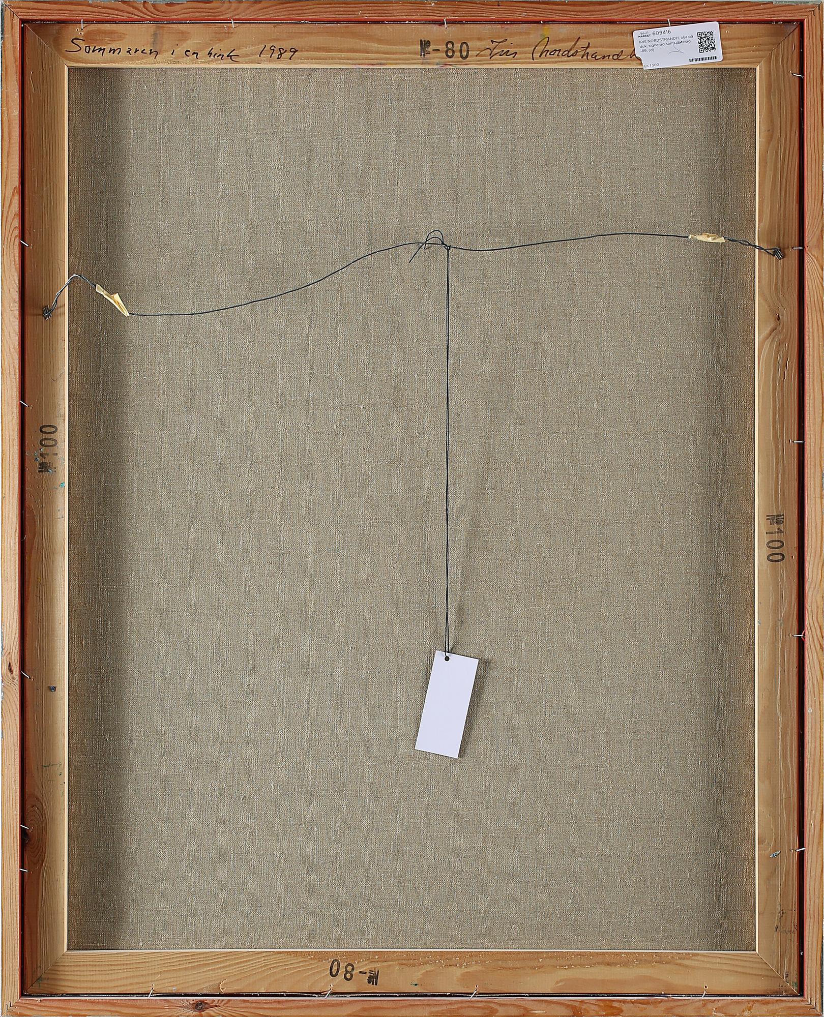 IRIS NORDSTRANDH, olja på duk, signerad samt daterad -89.