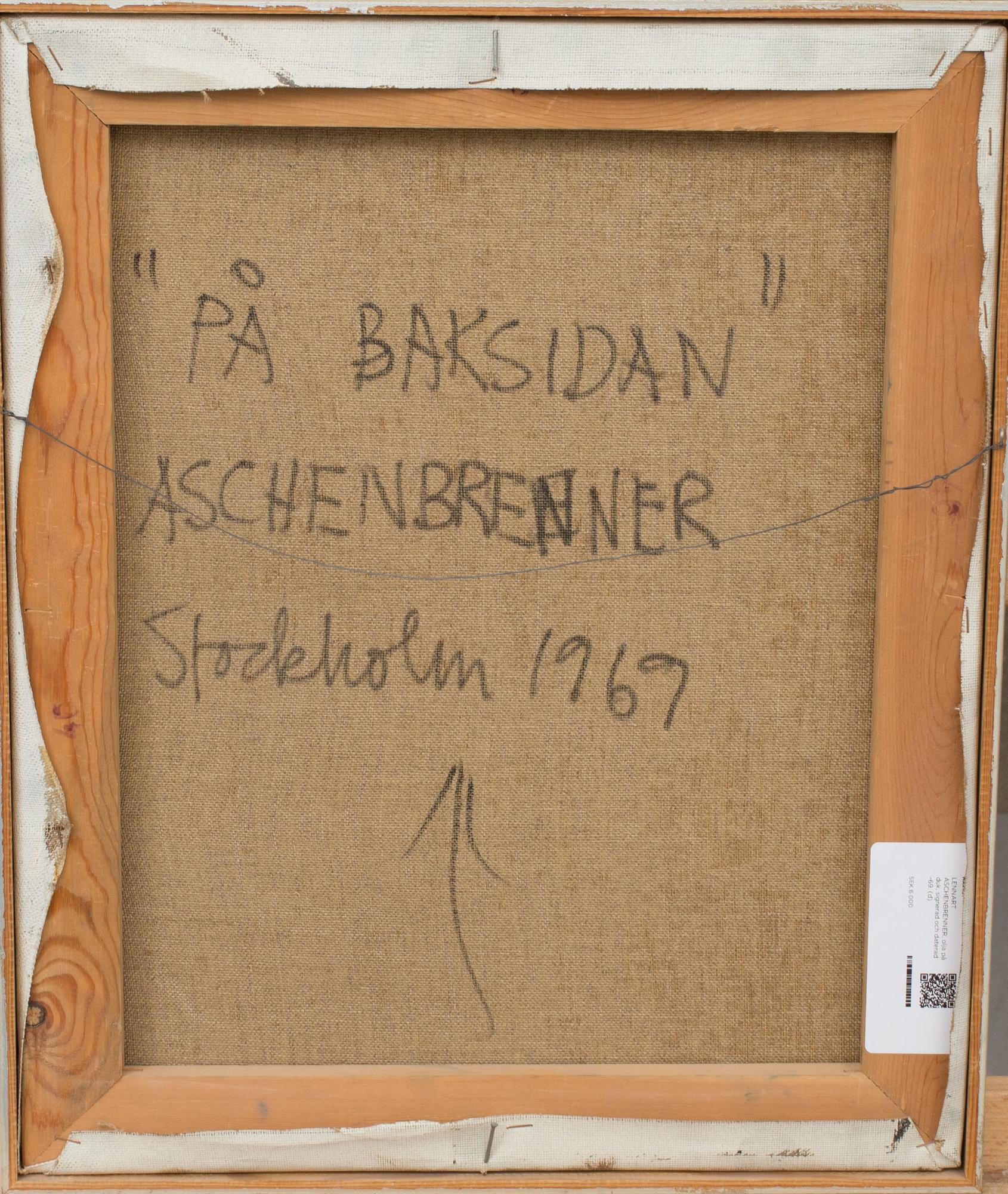LENNART ASCHENBRENNER, olja på duk, signerad och daterad -69.