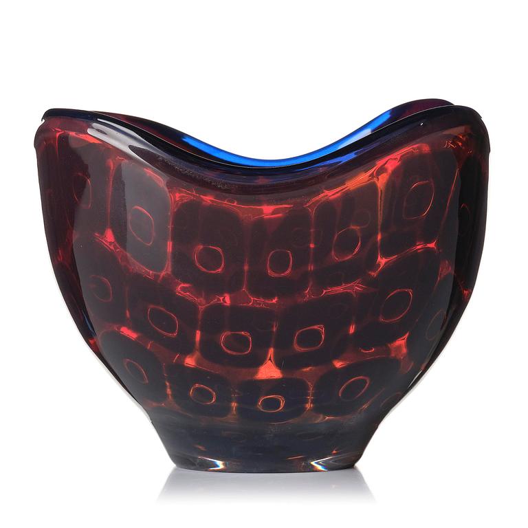 Sven Palmqvist, a "double" ravenna glass bowl, Orrefors 1956, no 999.