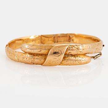 An 18K gold Möllenborg bracelet, 19th century.