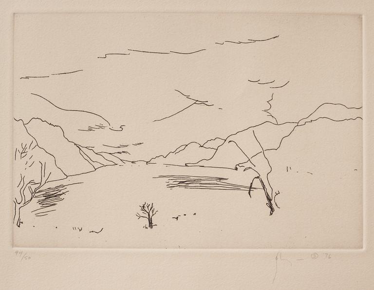 Barry Flanagan, tre stycken etsningar. Samtliga signerade. En numrerad 42/50 och två numrerade 44/50.