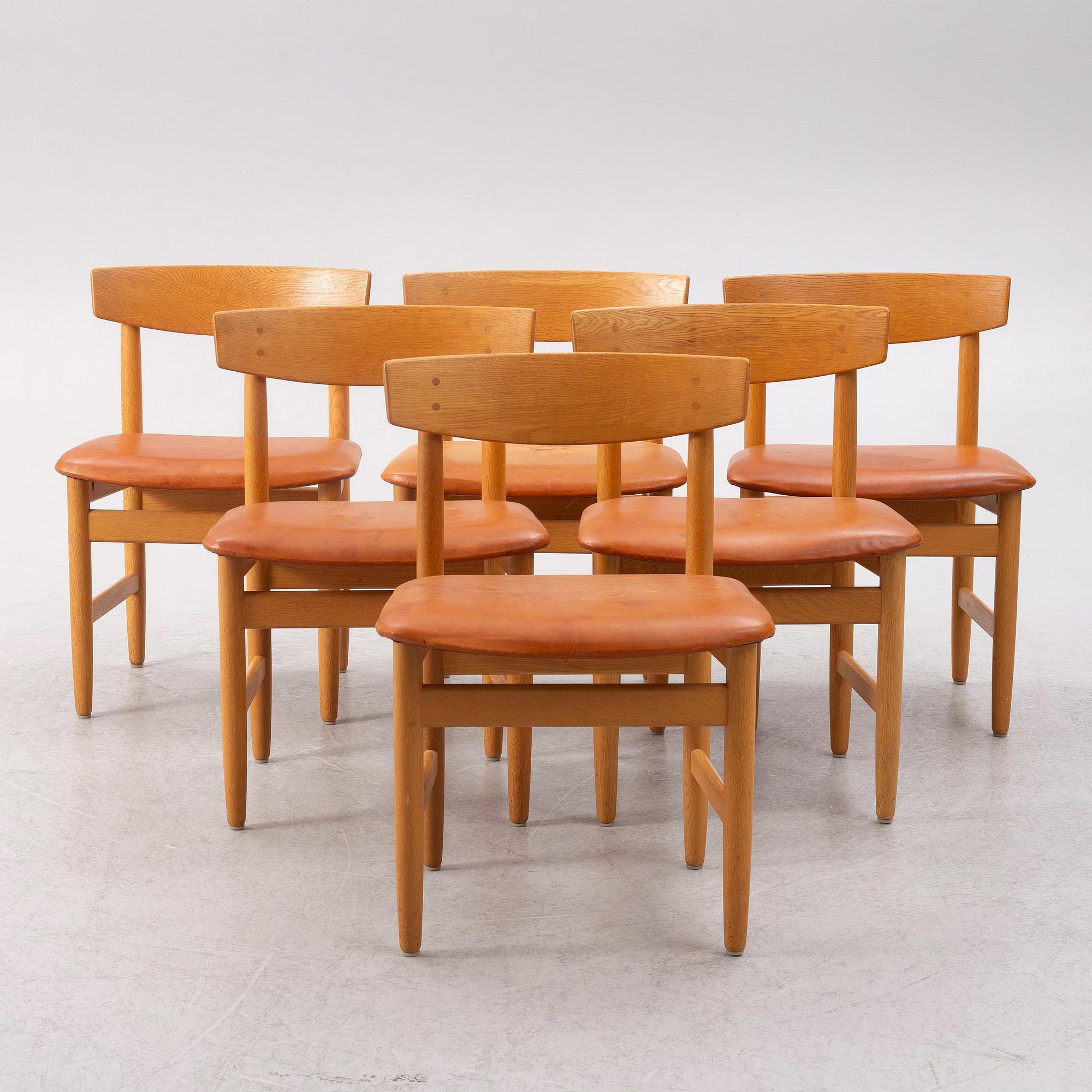 Børge Mogensen, stolar, 6 st, "Öresund", Karl Andersson & Söner, Huskvarna.