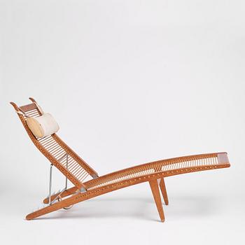 Hans J. Wegner, an oak lounge chair model "JH 524", Johannes Hansen, Copenhagen.