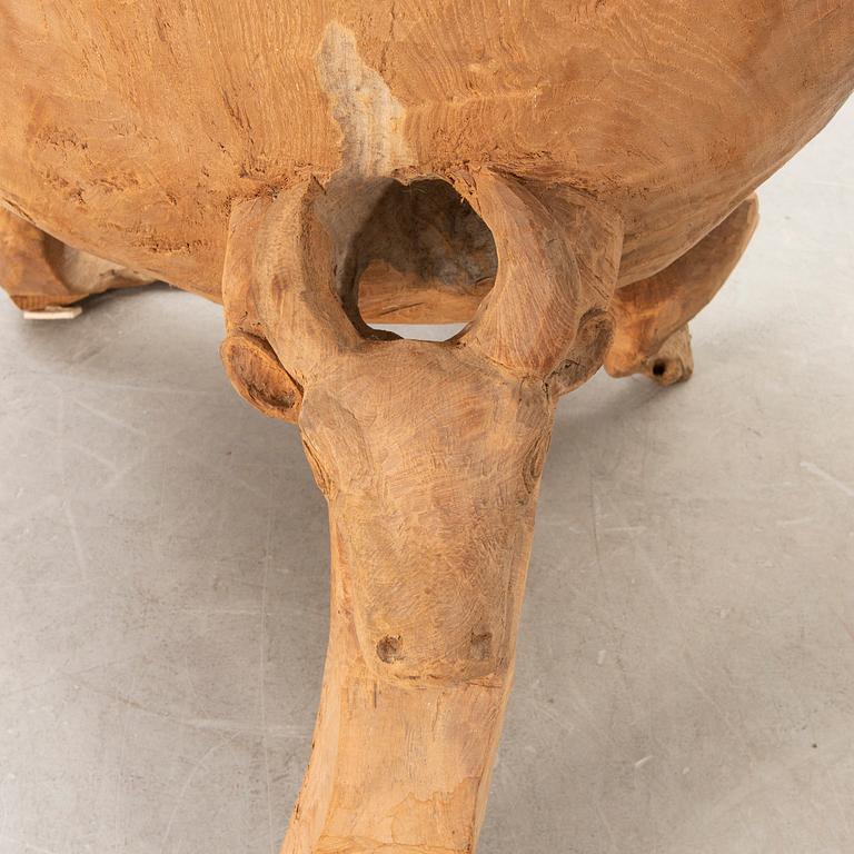 A late 20th century wooden armchair.