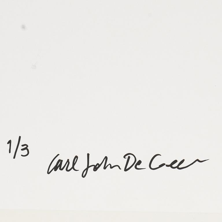 Carl Johan De Geer, photo, signed 1/3 verso.