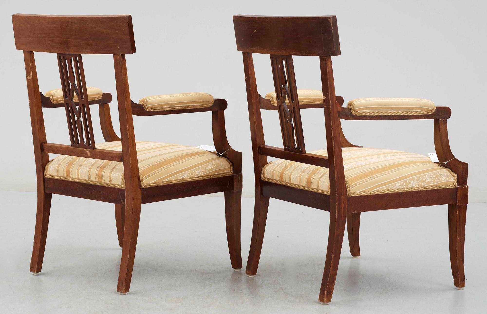 SALONGSGRUPP, 6 delar, empire-stil, 1900-talets början.