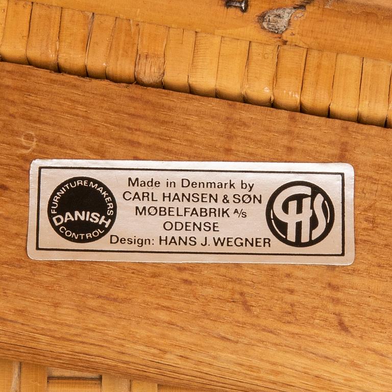 Hans J. Wegner, chairs 4 pcs model "CH31", Carl Hansen & Son, Denmark, later part of the 20th century.